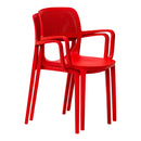 Rainbow Outdoor Mila Set of 2 Stackable Armchair-Red