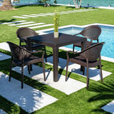 Rainbow Outdoor Mona 5-Piece Dining Set-Brown