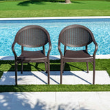 Rainbow Outdoor Mona 7-Piece Dining Set-Brown