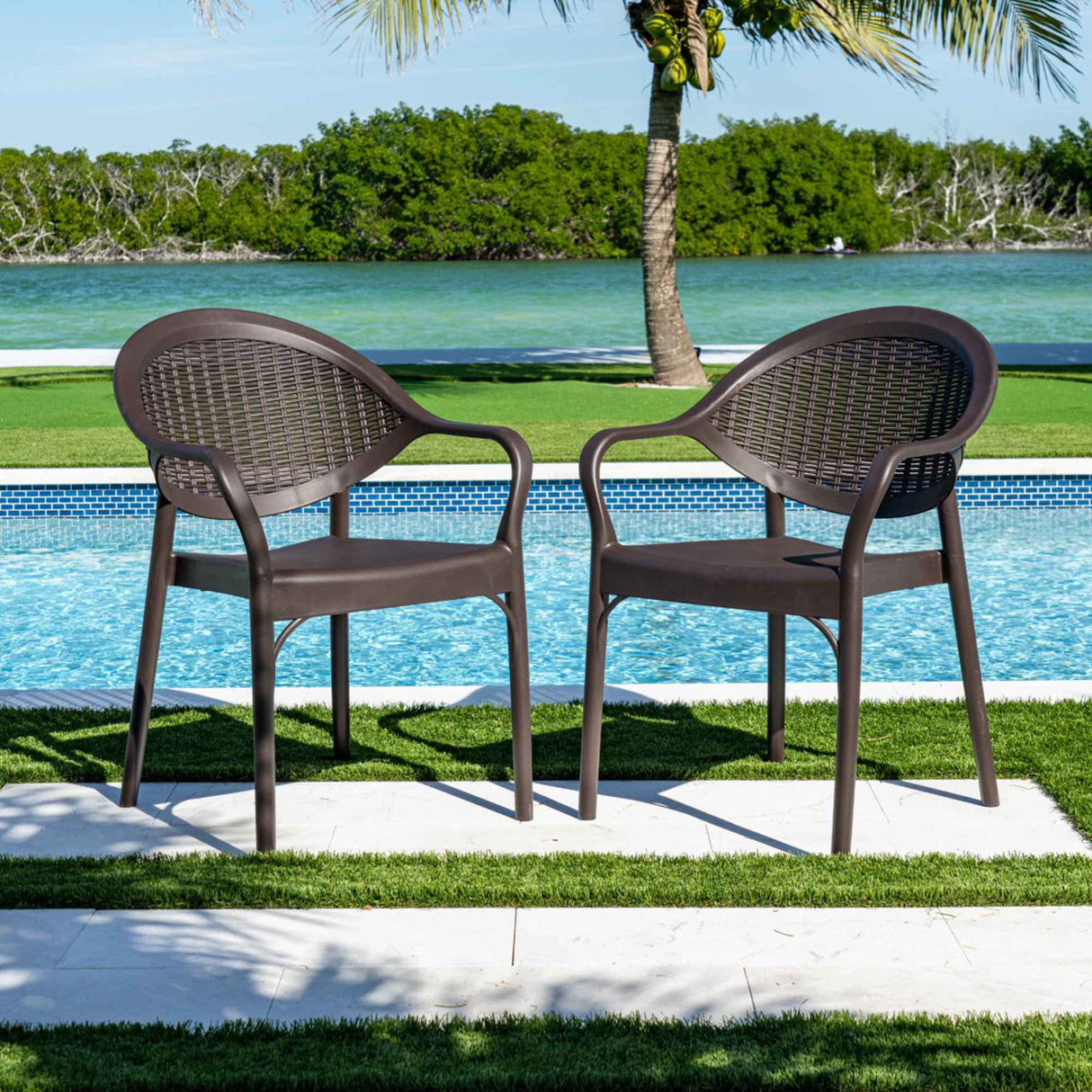 Rainbow Outdoor Mona 5-Piece Dining Set-Brown