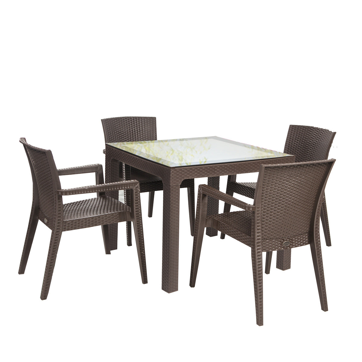 Rainbow Outdoor Montana 5-Piece Dining Set-Brown
