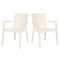 Rainbow Outdoor Montana Set of 2 Stackable Armchair-White