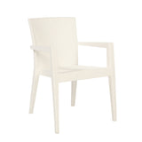 Rainbow Outdoor Montana Set of 2 Stackable Armchair-White