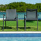 Rainbow Outdoor Paris Set of 2 Sling Armchairs - Anthracite