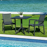 Rainbow Outdoor Paris Set of 2 Sling Armchairs - Anthracite