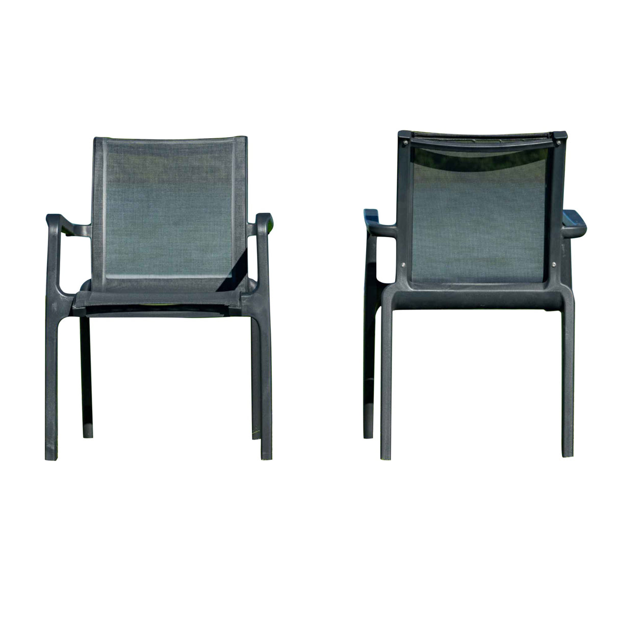 Rainbow Outdoor Paris Set of 2 Sling Armchairs - Anthracite