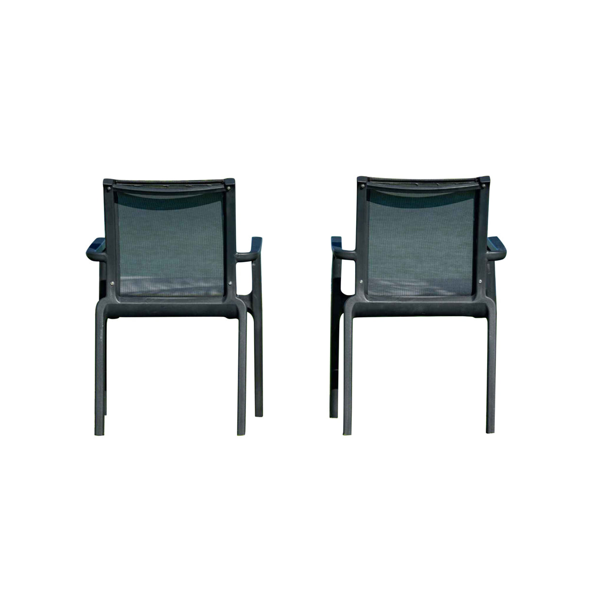 Rainbow Outdoor Paris Set of 2 Sling Armchairs - Anthracite
