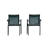 Rainbow Outdoor Paris Set of 2 Sling Armchairs - Anthracite