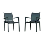 Rainbow Outdoor Paris Set of 2 Sling Armchairs - Anthracite