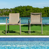 Rainbow Outdoor Paris Set of 2 Sling Armchairs - Cappucino