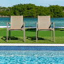 Rainbow Outdoor Paris Set of 2 Sling Armchairs - Cappucino