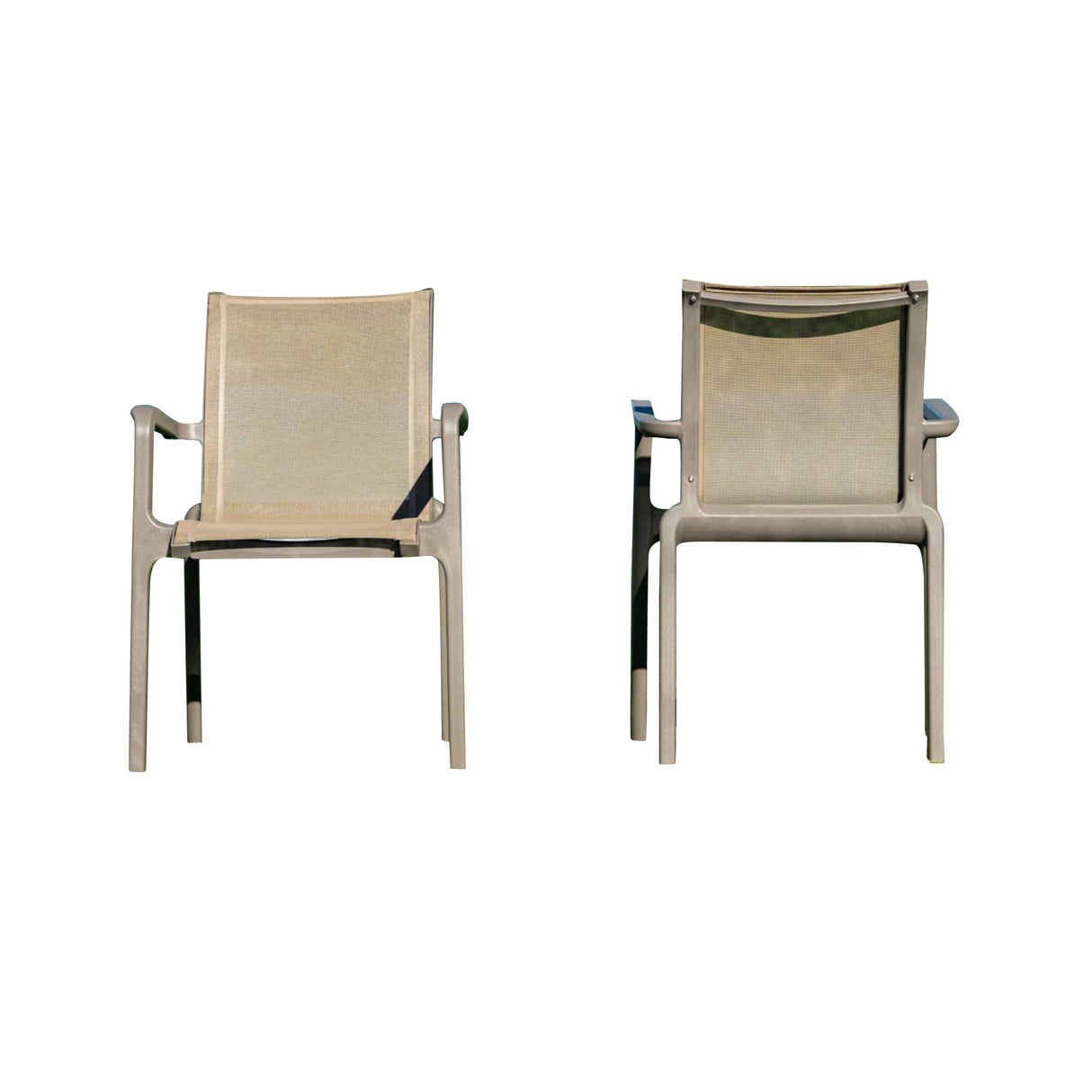 Rainbow Outdoor Paris Set of 2 Sling Armchairs - Cappucino