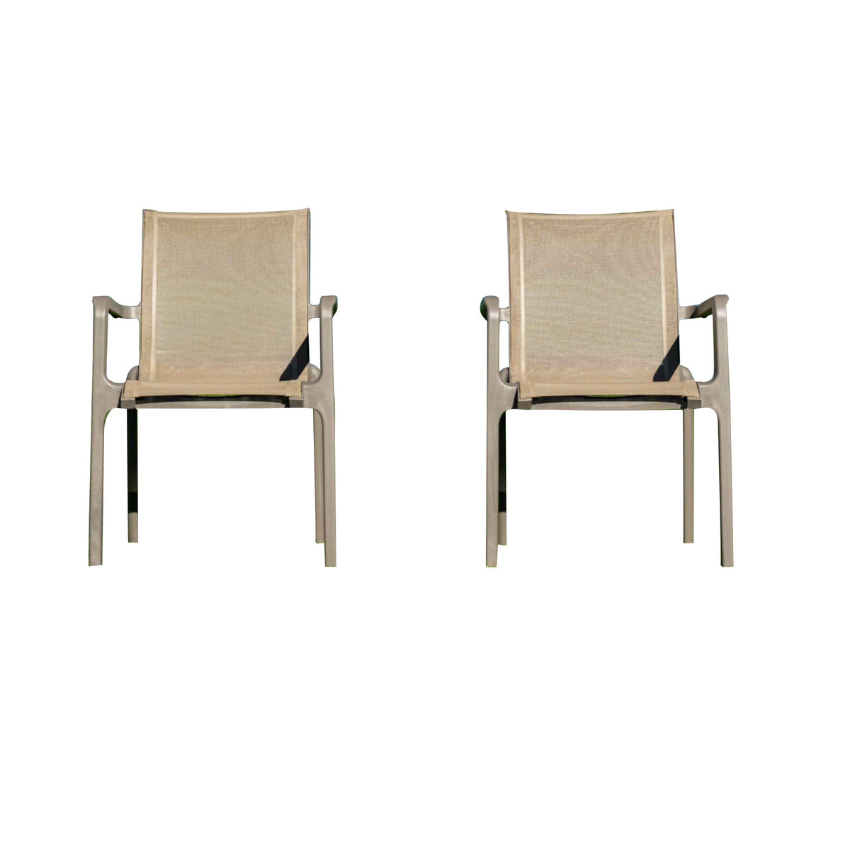 Rainbow Outdoor Paris Set of 2 Sling Armchairs - Cappucino