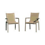 Rainbow Outdoor Paris Set of 2 Sling Armchairs - Cappucino