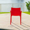 Rainbow Outdoor Pedro Set of 2 Stackable Armchair-Red