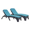 Rainbow Outdoor Roma Set of 2 Chaise Lounger With Cushion-Anthracite