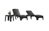Rainbow Outdoor Roma 3-Piece Chaise Lounger Set-Anthracite