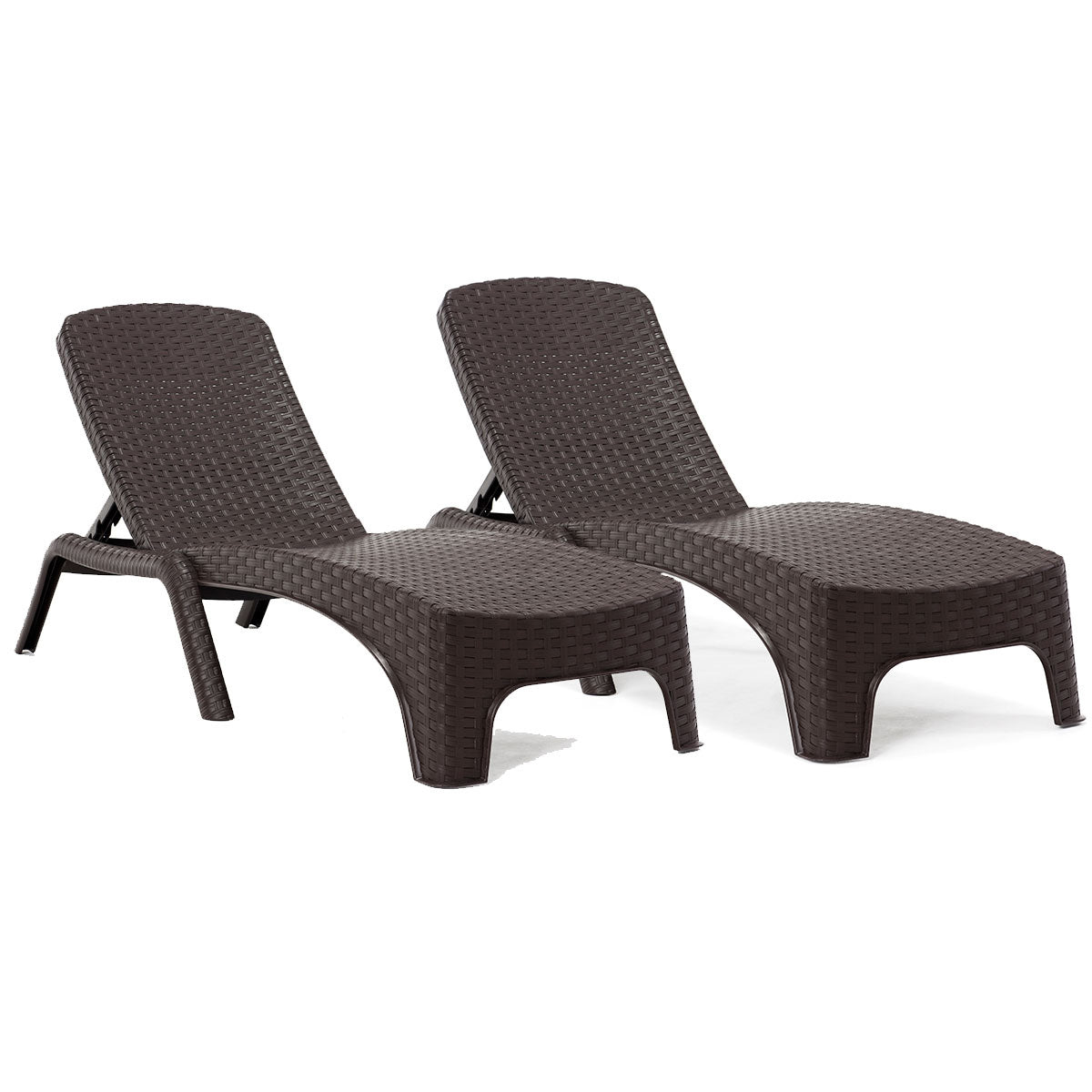 Rainbow Outdoor Roma Set of 2 Chaise Lounger-Brown