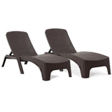 Rainbow Outdoor Roma Set of 2 Chaise Lounger-Brown