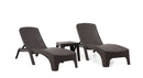 Rainbow Outdoor Roma 3-Piece Chaise Lounger Set-Brown