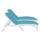 Rainbow Outdoor Roma Set of 2 Chaise Lounger With Cushion-White