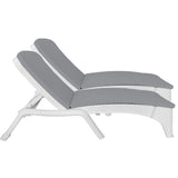 Rainbow Outdoor Roma Set of 2 Chaise Lounger With Cushion-White