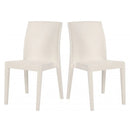 Rainbow Outdoor Siena Set of 2 Stackable Side chair-White