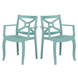 Rainbow Outdoor Zeus Set of 2 Stackable Armchair-Teal