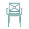 Rainbow Outdoor Zeus Set of 2 Stackable Armchair-Teal