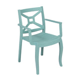 Rainbow Outdoor Zeus Set of 2 Stackable Armchair-Teal