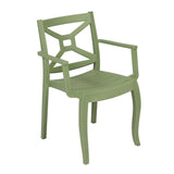 Rainbow Outdoor Zeus Set of 2 Stackable Armchair-Green