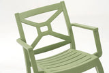 Rainbow Outdoor Zeus Set of 2 Stackable Armchair-Green