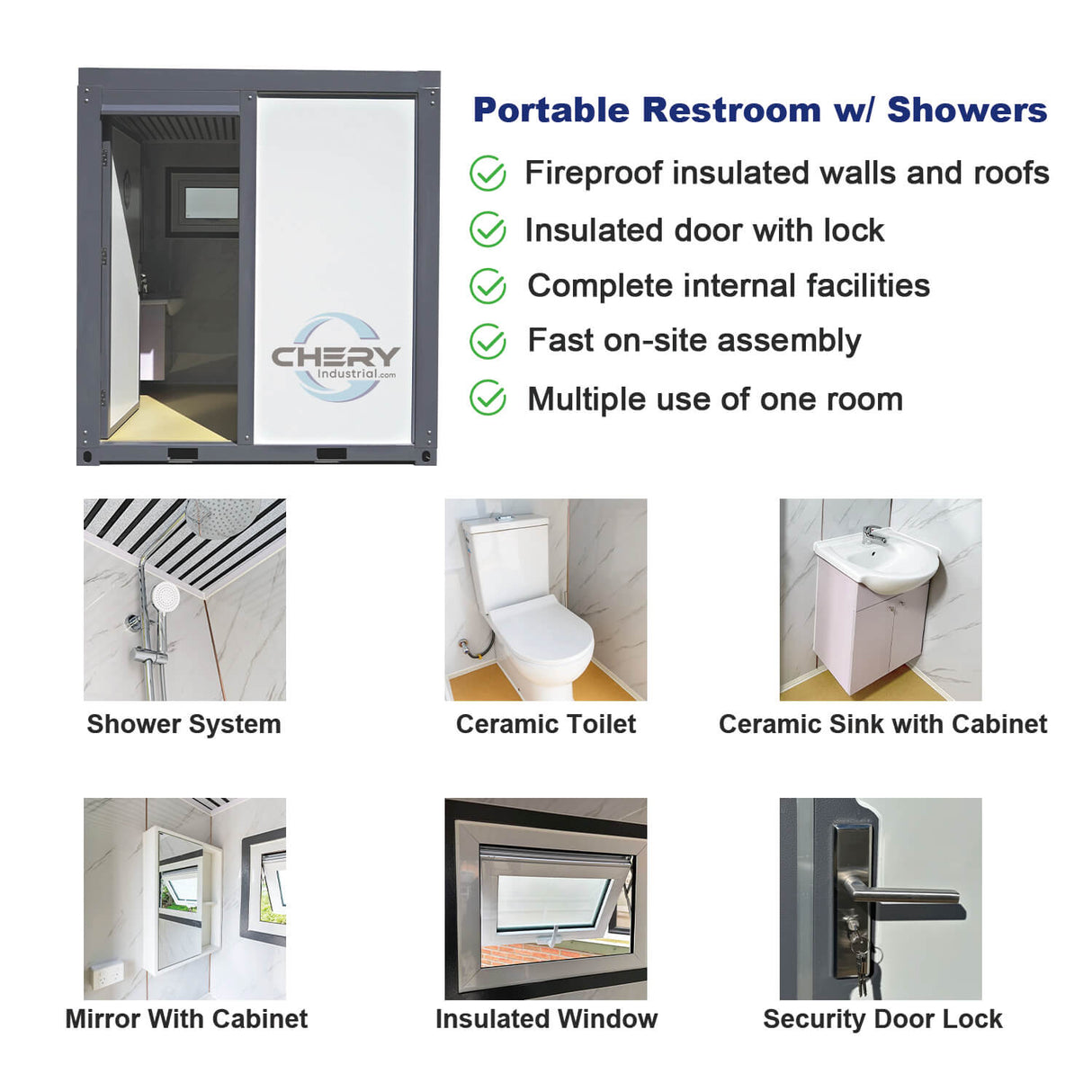 Portable Restroom with Shower