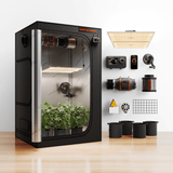 Spider Farmer 4‘x4‘x6.5‘Complete Grow Tent Kit丨SF4000 450W Full Spectrum LED Grow Light丨6” Ventilation System with Humidity and APP GGS Controller丨6” Clip Fan