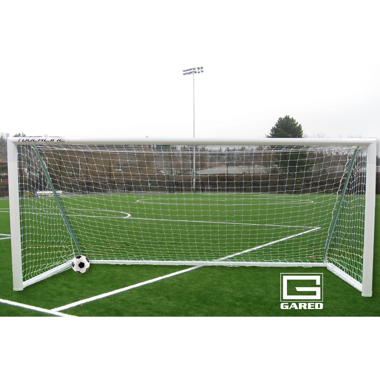 Gared Touchline® Striker Round-Frame Aluminum Soccer Goal 8′ × 24′ SGRD824SPT
