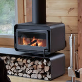 HearthArtSinn Ember 4 Simple Rotating Wood Burning Fireplace Wood Stove