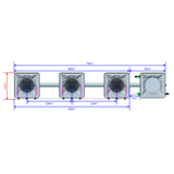 Alien Hydroponics AERO 3 Pot 1 Row Kit