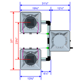 Alien Hydroponics AERO 2 Pot 2 Row Kit