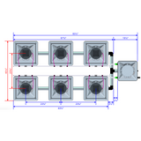 Alien Hydroponics AERO 6 Pot 2 Row Kit