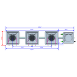Alien Hydroponics AERO 3 Pot 1 Row Kit