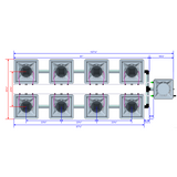 Alien Hydroponics AERO 8 Pot 2 Row Kit