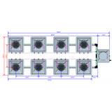 Alien Hydroponics AERO 8 Pot 2 Row Kit