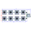 Alien Hydroponics AERO 8 Pot 2 Row Kit
