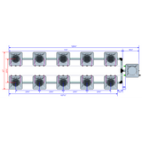 Alien Hydroponics AERO 10 Pot 2 Row Kit