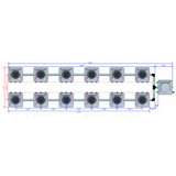 Alien Hydroponics AERO 12 Pot 2 Row Kit