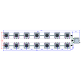 Alien Hydroponics AERO 14 Pot 2 Row Kit