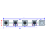 Alien Hydroponics AERO 4 Pot 1 Row Kit