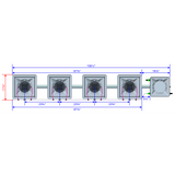 Alien Hydroponics AERO 4 Pot 1 Row Kit