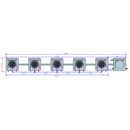 Alien Hydroponics AERO 5 Pot 1 Row Kit