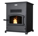 Breckwell Hearth BIG E 23" Pellet Stove with Black Door and Ashpan SP1000E
